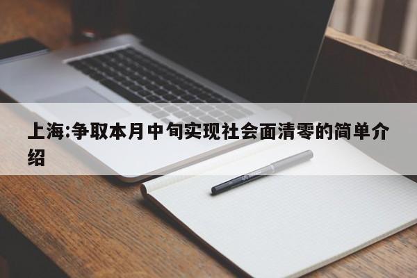 上海:争取本月中旬实现社会面清零的简单介绍
